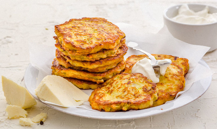 Оладьи из кабачков с сыром