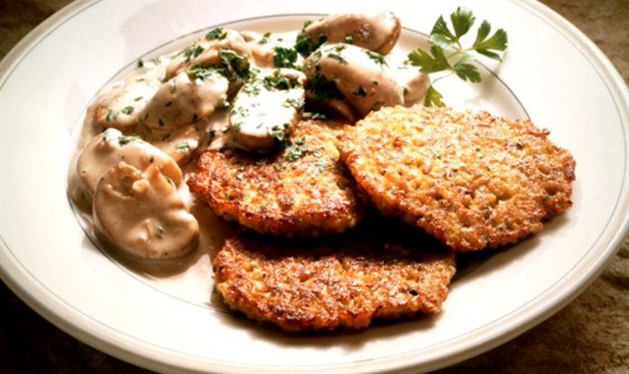 Картофельные оладьи с тыквой баттернат