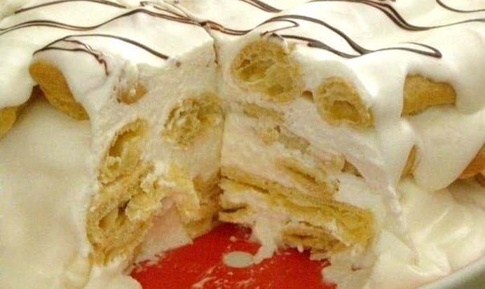 Торт «Поленница» со сметанным кремом