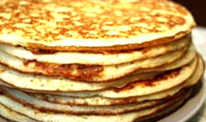 Толстые блины на кефире