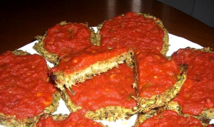 Оладьи из цукини с творожной начинкой