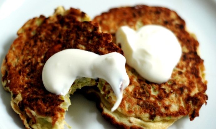Постные оладьи из кабачков