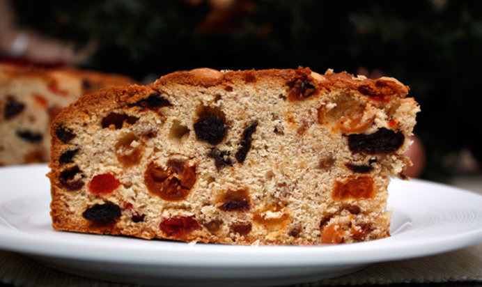 Фруктовый рождественский кекс