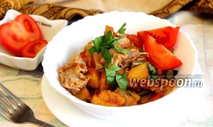 Рагу овощное со стручковой фасолью