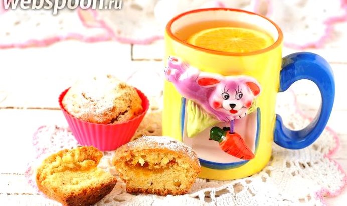 Постные манные кексы с пудингом