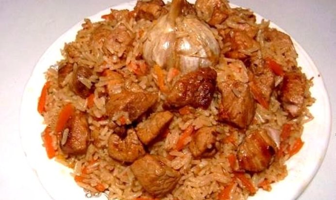 Плов из свинины в казане