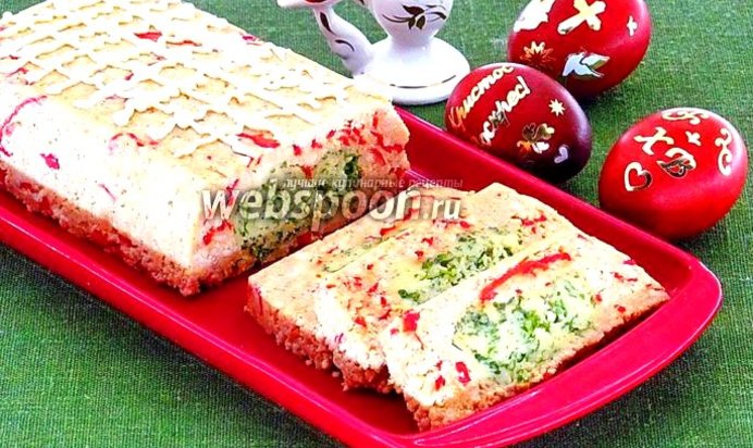 Хлебец куриный со сладким перцем, сыром и укропом