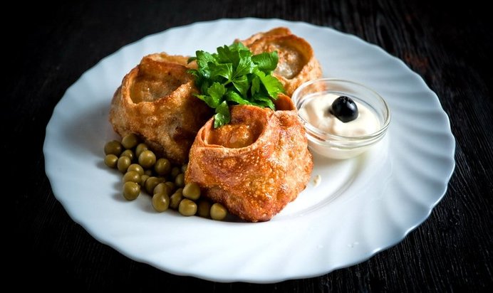 Манты жареные