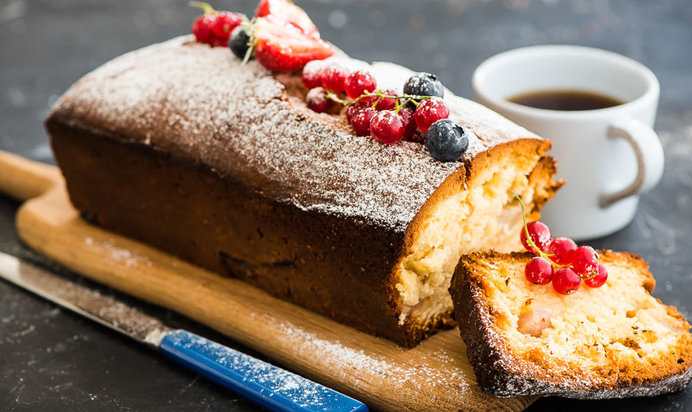 Творожный кекс с грушей