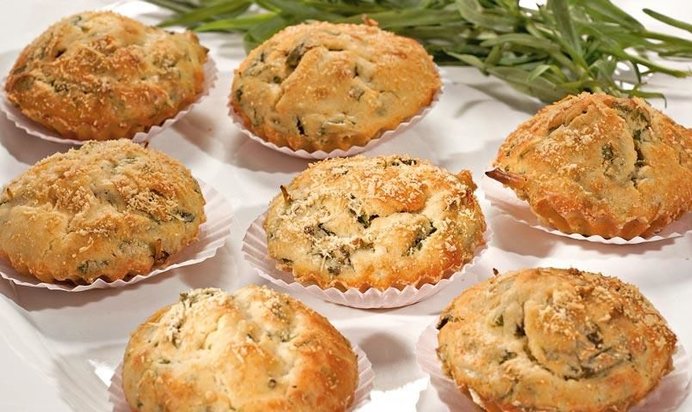 Кексы с кинзой и тархуном