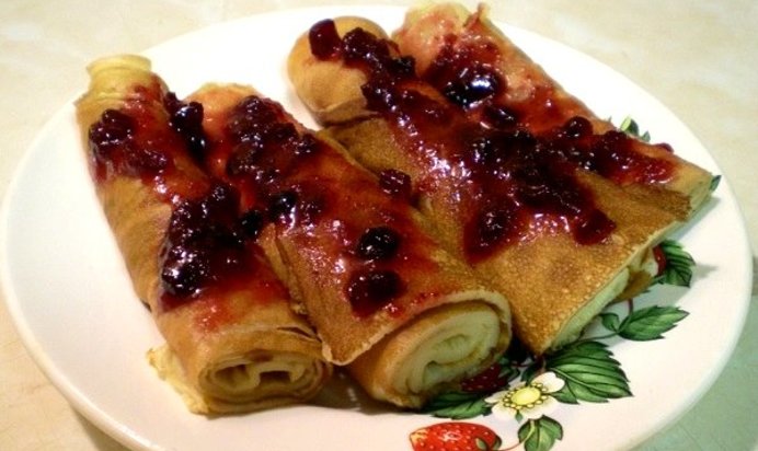 Блины в бутылке на кефире