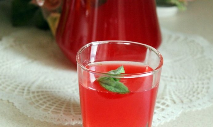 Калиновый морс с мятой