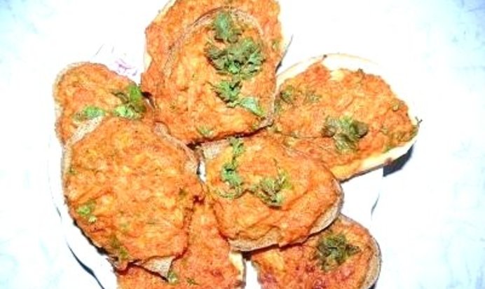 Гренки с морковью