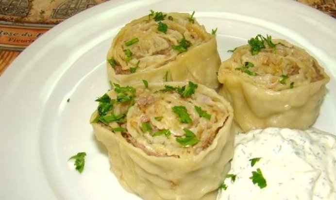 Ленивые манты в пароварке