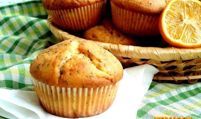 Лимонно-маковые маффины
