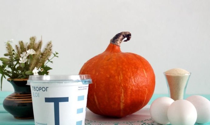 Творожная запеканка с тыквой