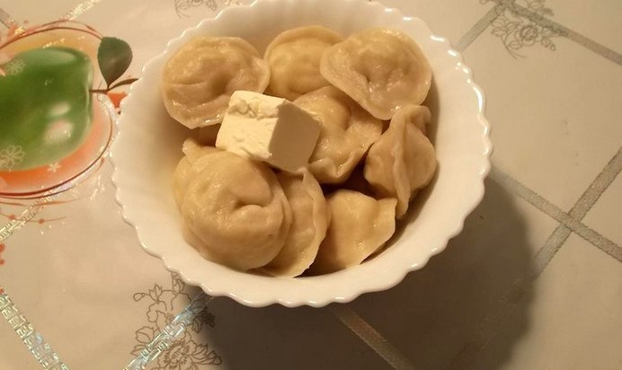 Вареники с яйцом и картофелем