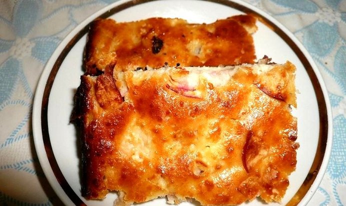 Творожная запеканка с яблоком