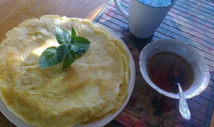 Блинчики к мятному чаю