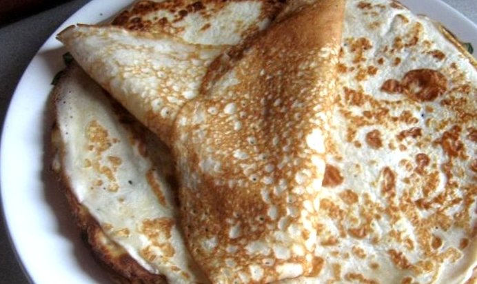 Блины тонкие на сыворотке