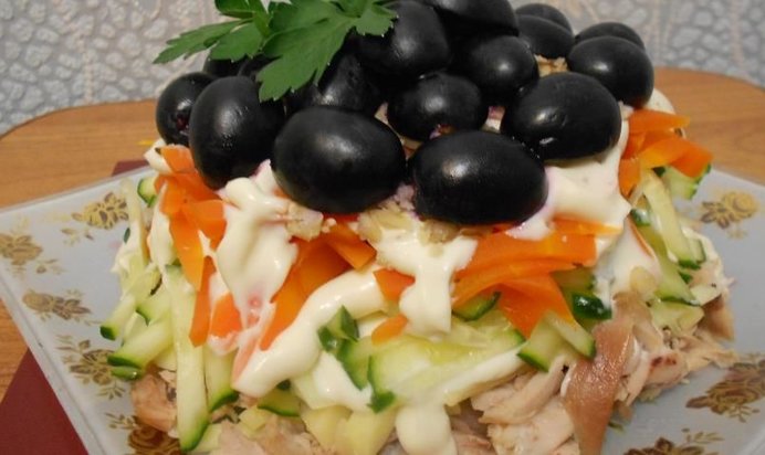 Салат слоеный Виноградинка