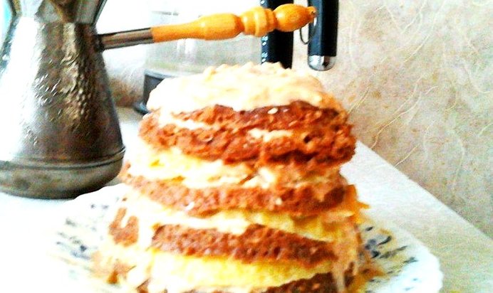 Кекс зебра с цедрой и вишней