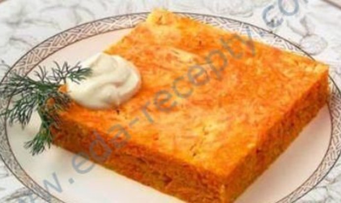 Морковная запеканка.