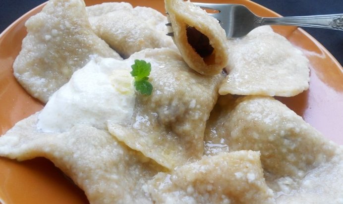 Вареники из творога с цельнозерновой мукой