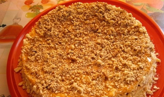 Торт на сковороде со сгущенкой