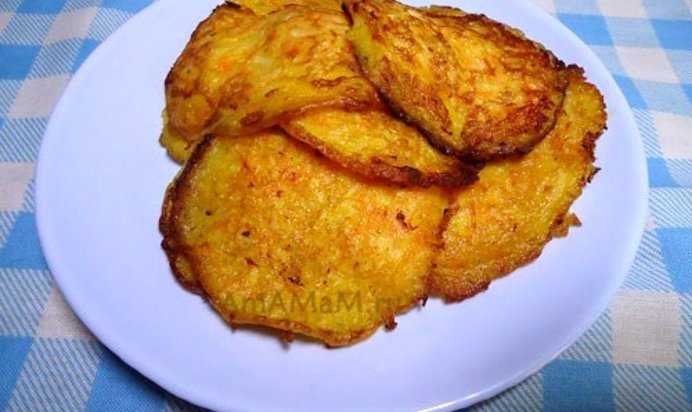 Оладьи из кабачков с морковью