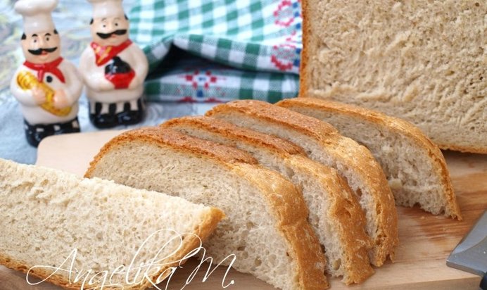 Пшенично-ржаной хлеб с кунжутом в хлебопечке