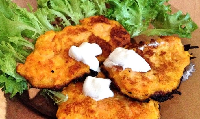 Оладьи морковные на кефире