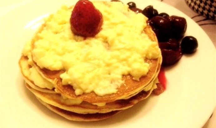 Овсяные оладьи без муки с заварным кремом