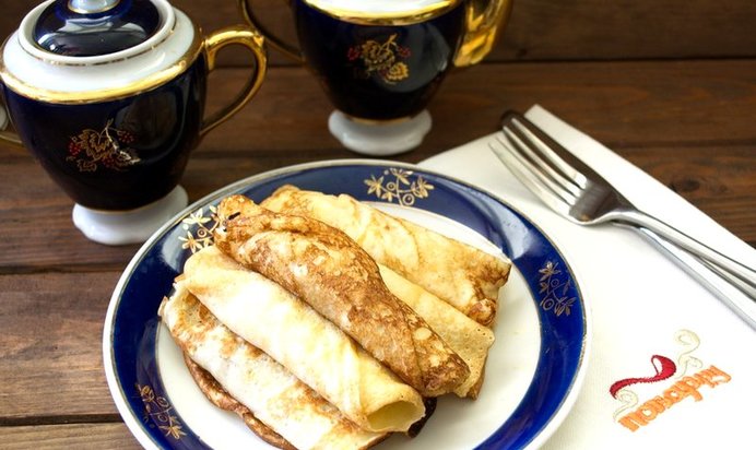 Блинчики с печенью трески