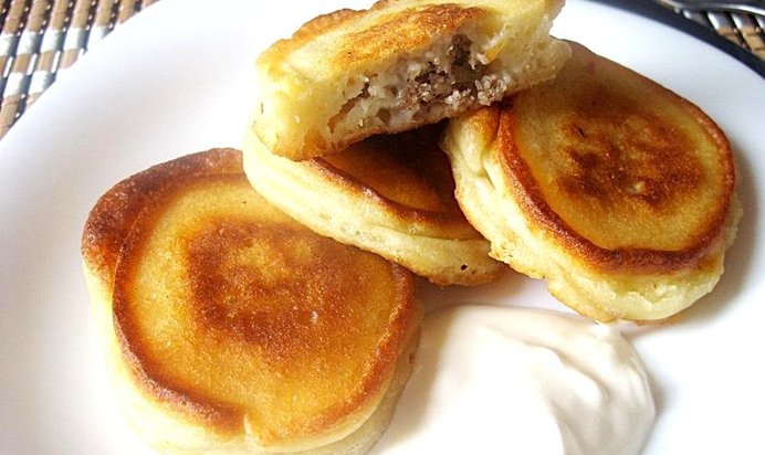 Оладьи с фаршем