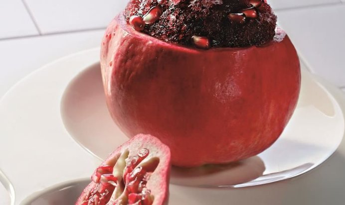 Граните из граната с белым вином