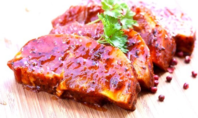 Свиное филе под перечным соусом