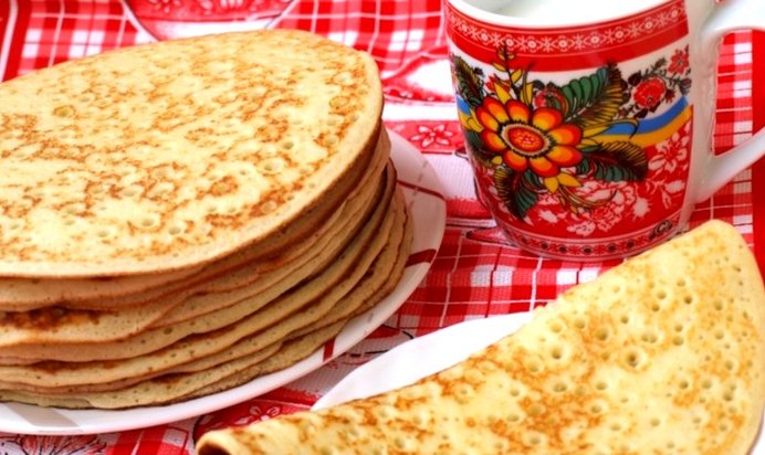 Блины на манке с дрожжами