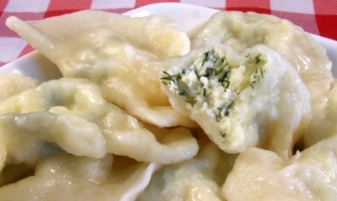 Вареники на кефире с творогом