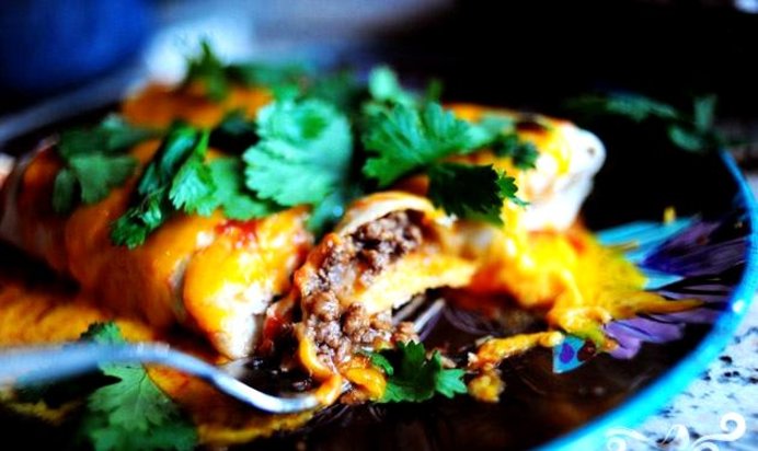 Бурито с говядиной и фасолью