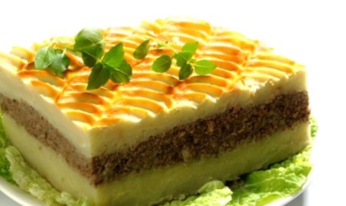 Картофельная запеканка с печенкой