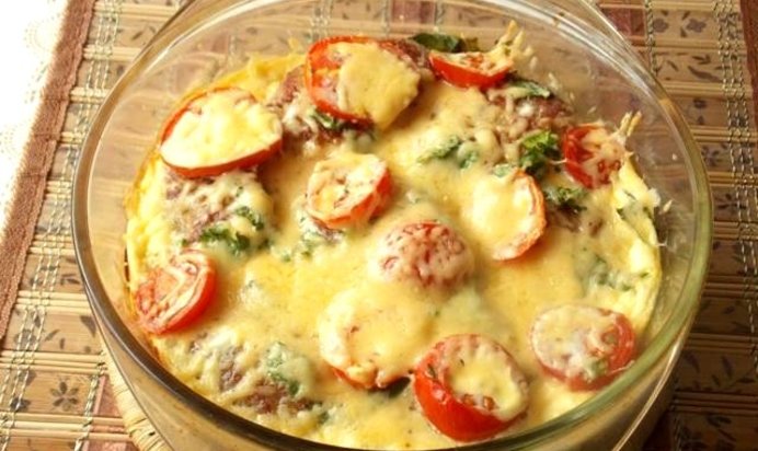 Запеканка с котлетами Сытная