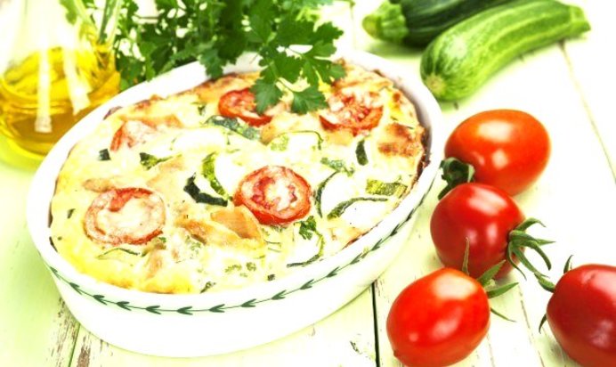 Запеканка из кабачков и помидоров