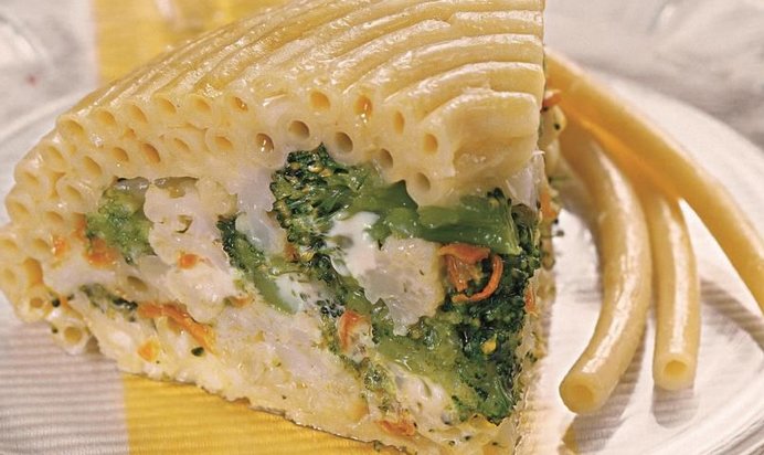 Макаронная запеканка с овощами