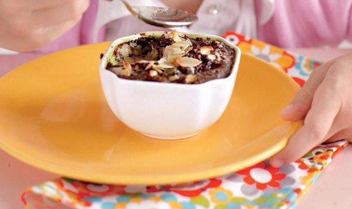 Шоколадно-банановый хлебный пудинг