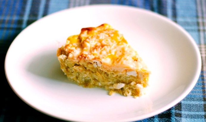 Запеканка из кабачков с фетой и чесноком