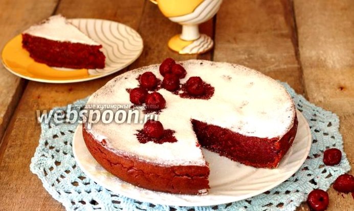 Постный вишнёво-шоколадный кекс в мультиварке