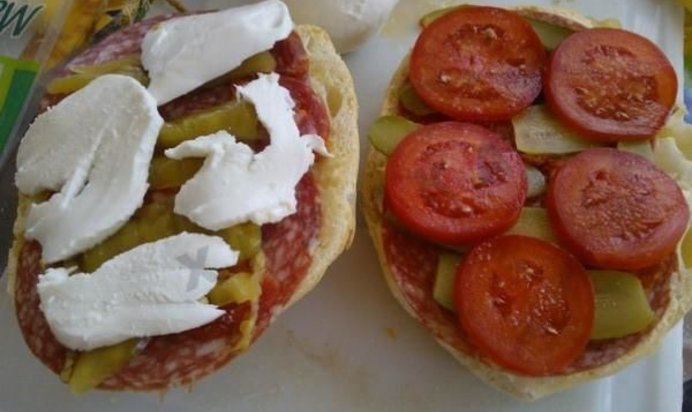 Бутерброд с моцареллой