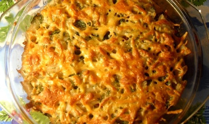 Макаронная запеканка с говяжим фаршем