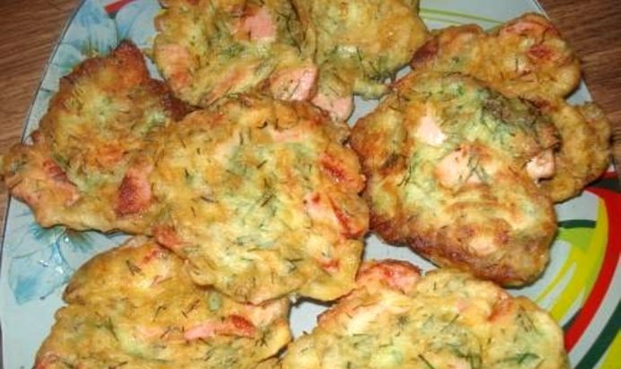 Оладьи с сосиской